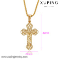 32706-cheap bulk jewelry 18k gold simple cross pendants